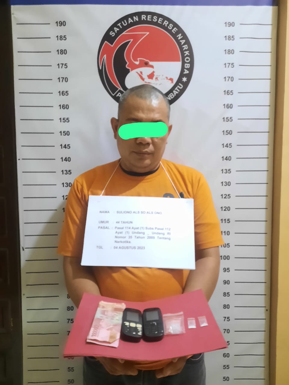 Tersangka BD Sabu inisial ON mengakui perbuatanya , kini dalam penanganan Polres Labuhan Batu, berikut barang bukti hasil perdagangan barang haram.