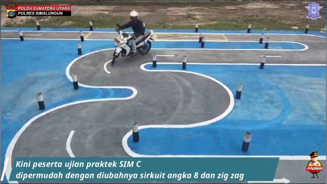 Dengan pola huruf S, sekarang peserta uji berkendara jadi semakin mudah