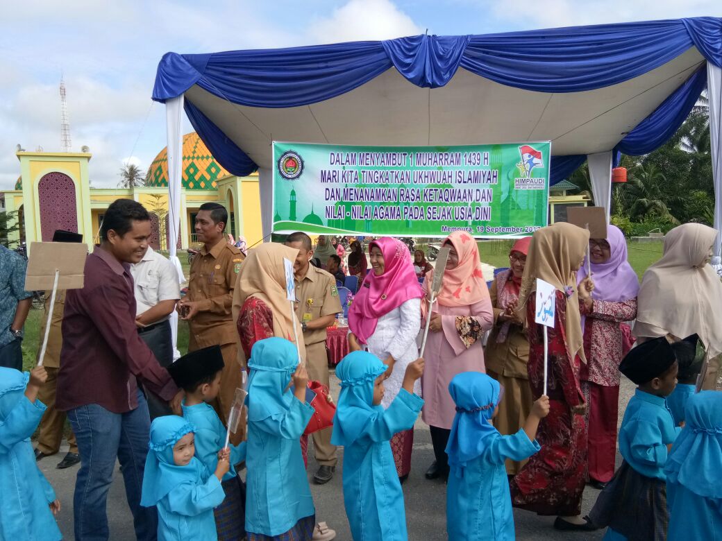 Sambut Tahun Baru Islam, Anak Paud Pawai Ta'ruf. - BONGKARNEWS